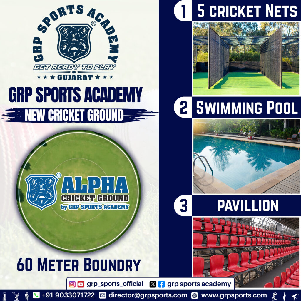 aerial view of alpha cricket ground vastral cricket facility by grp sports academy